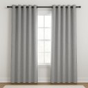 Ver imagem 1 de Cortina para Quarto Blackout em Tecido Linho 300x220cm 100% Bloqueio de Luz Cinza