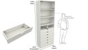 Ver imagem 3 de Armário Misto Prateleira Gaveteiro M33 Closet Cômoda Vetorial Móveis