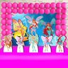 Festa Aniversário Winx Decoração Cenário Kit Ouro - 1