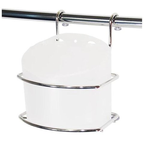 Saleiro Branco com Suporte Inox Cozinha 3021 Jomer