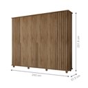 Ver imagem 3 de Guarda Roupa com 6 Portas Varese Cinamomo