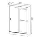 Ver imagem 3 de Guarda-Roupa Solteiro 2 Portas 2 Gavetas Cancún Maxel