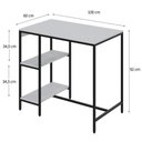Ver imagem 5 de Mesa Bistrô 100x60x92cm C-02banquetas Tub Tucjbi1060.2b Branco Chess Est.preta Branco Chess - Est.