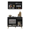 Ver imagem 3 de Armário de Cozinha Modulada Compacta 105cm com Balcão para Cooktop Veneza Multimóveis Mp2260