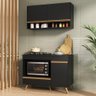 Armário de Cozinha Modulada Compacta 105cm com Balcão para Cooktop Veneza Multimóveis Mp2260 - 1