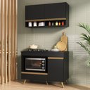 Ver imagem 1 de Armário de Cozinha Modulada Compacta 105cm com Balcão para Cooktop Veneza Multimóveis Mp2260