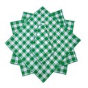 Ver imagem 1 de 10 Guardanapos Xadrez Verde e Branco
