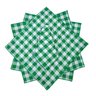 10 Guardanapos Xadrez Verde e branco - 1