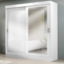 Ver imagem 1 de Guarda-Roupa Solteiro com Espelho 2 Portas 2 Gavetas