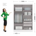 Ver imagem 4 de Guarda-Roupa Solteiro com Espelho 2 Portas 2 Gavetas
