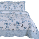 Ver imagem 1 de Cobre Leito Queen Size 100 Algodão Arielle 300 Fios Bordado:azul