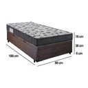 Ver imagem 5 de Cama Box Baú Solteiro Suede + Colchão de Espuma D33 - Sereneprime - 88cm Marrom