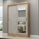 Ver imagem 1 de Guarda-Roupa Solteiro com Espelho 2 Portas 2 Gavetas Cancun Espresso Móveis