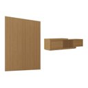 Ver imagem 3 de Rack Extensível Ripado com Painel TV 75 Polegadas 200x250cm Aruá CabeCasa MadeiraOriginals Marrom