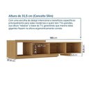 Ver imagem 4 de Rack Extensível Ripado com Painel TV 75 Polegadas 200x250cm Aruá CabeCasa MadeiraOriginals Marrom