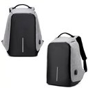 Ver imagem 2 de Mochila USB Antifurto Impermeável Cinza para Notebook
