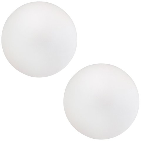 Kit 02 Assentos Redondo Banqueta Cadeira Estofados Poltronas H02 Corino Branco 30 cm - Lyam Decor As