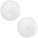 Ver imagem 1 de Kit 02 Assentos Redondo Banqueta Cadeira Estofados Poltronas H02 Corino Branco 30 cm - Lyam Decor As