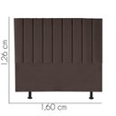 Ver imagem 3 de Cabeceira Estofada Queen 160CM Sophia Suede Marrom - D A DECOR D&A Decor