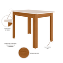 Ver imagem 4 de Mesa de Jantar para Cozinha Compacta 108x68cm 4 Lugares com Tampo Reforçado 18mm - Freijó/offwhite