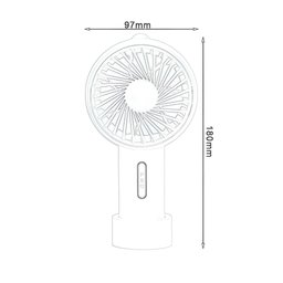 Ventilador Portátil para Mesa Recarregável com Base Cor:rosa - 4