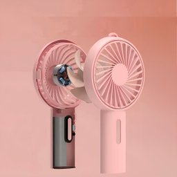 Ventilador Portátil para Mesa Recarregável com Base Cor:rosa - 3