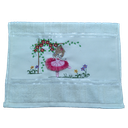 Ver imagem 1 de Toalha Bordada De Mão Lavabo Bailarina no Jardim Saia com Franja Fringer Dohler Artesanalle Branco S
