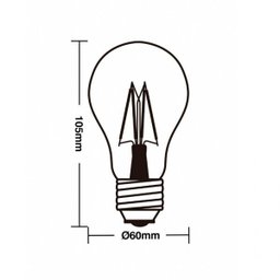 Lâmpada LED Filamento Vintage 3W Bulbo A60 Fumê Taschibra - 2