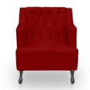 Ver imagem 6 de Kit 2 Poltronas para Sala de Estar Clássica Confortável e Reforçada Suede Elizabeth