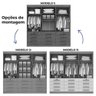 Guarda Roupa Casal Mdf 6 Portas 12 Gavetas Monaco Plus Branco - 2