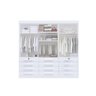 Guarda Roupa Casal Mdf 6 Portas 12 Gavetas Monaco Plus Branco - 5