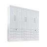 Guarda Roupa Casal Mdf 6 Portas 12 Gavetas Monaco Plus Branco - 4