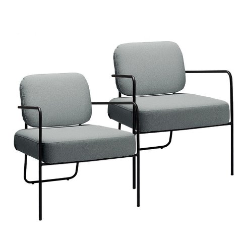 Kit 2 Poltronas Katy Base em Ferro Movellu Home