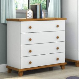 Cômoda de Bebê 4 Gavetas Hugs Móveis Serpil - 1