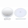 Espelho de Maquiagem Led Ring Light Touch Usb Branco 30x18cm - 3