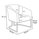 Ver imagem 7 de Poltrona Decorativa Industrial Preto Kit 2 Stella Veludo D03 - D'Rossi