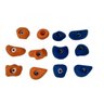 Kit com 12 Agarras P para parede de escalada Laranja e Azul - 3