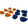 Kit com 12 Agarras P para parede de escalada Laranja e Azul - 1
