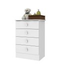 Ver imagem 2 de Cômoda de Bebê 4 Gavetas 1320 Baby Branco