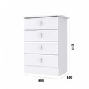 Ver imagem 3 de Cômoda de Bebê 4 Gavetas 1320 Baby