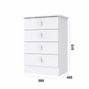 Ver imagem 3 de Cômoda de Bebê 4 Gavetas 1320 Baby Branco