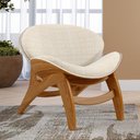Ver imagem 2 de Poltrona Decorativa Orgânica Sala Living Kadosh L02 Linho Palha - Lyam Decor
