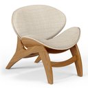 Ver imagem 1 de Poltrona Decorativa Orgânica Sala Living Kadosh L02 Linho Palha - Lyam Decor