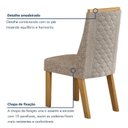 Ver imagem 7 de Kit de 4 Cadeiras para Sala de Jantar Dora Bege/Cinamomo/Linho