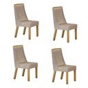 Ver imagem 1 de Kit de 4 Cadeiras para Sala de Jantar Dora Bege/Cinamomo/Linho