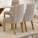 Ver imagem 5 de Kit de 4 Cadeiras para Sala de Jantar Dora Bege/Cinamomo/Linho