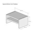 Ver imagem 5 de Base Suporte para Monitor Apoio de Mesa Madeira Freijó