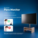 Ver imagem 3 de Base Suporte para Monitor Apoio de Mesa Madeira Freijó