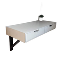 Ver imagem 7 de Mesa Suspensa em Mdf Branco para Home Office ou Penteadeira 90x40cm