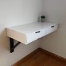 Mesa Suspensa em Mdf Branco para Home Office ou Penteadeira 90x40cm - 5